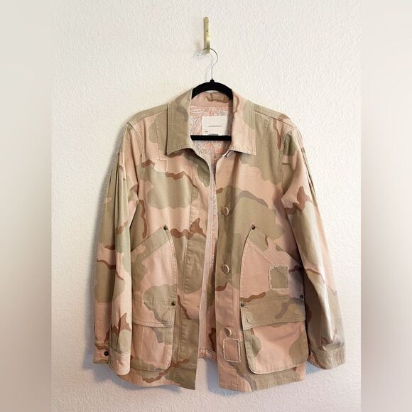 ANTHROPOLOGIE Lida Pink Camo Utility Jacket - Small - Picture 5 of 11